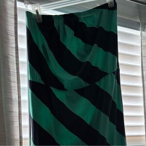 Striped Maxi Dress in Black and Green